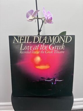 Neil Diamond "Love at the Greek" Vinyl LP - Black with Pink/Orange Artwork